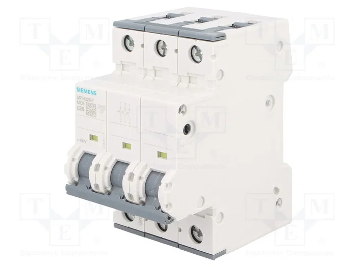 SIEMENS 5SY4320-7 Interruptor magnetotérmico 3 polos 20A 10kA SIEMENS 5SY4320-7 Interruptor magnetotérmico 3 polos 20A 10kA