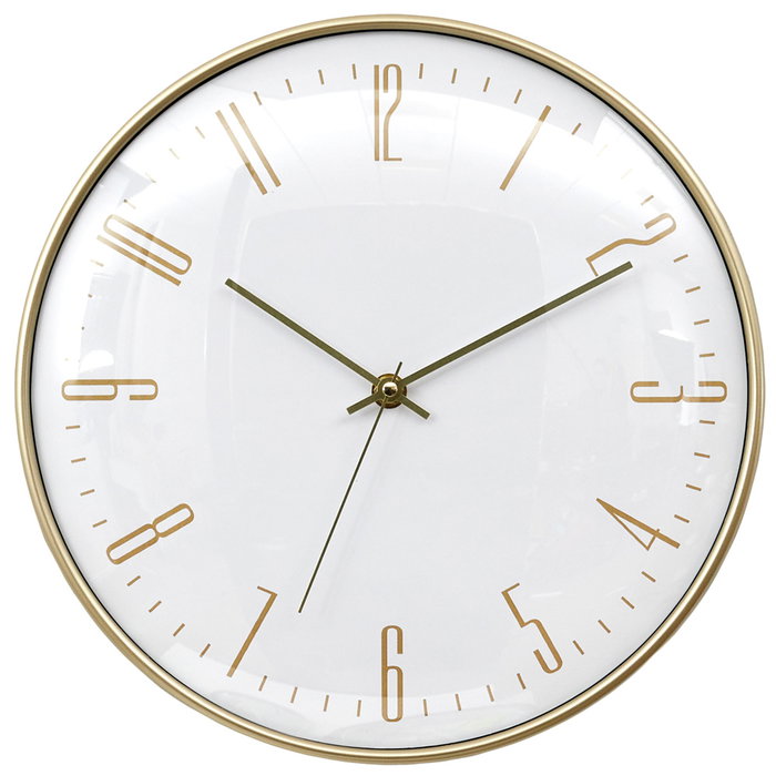Home Deco Factory Reloj de pared silencioso modelo Luce con detalles en dorado Home Deco Factory Reloj de pared silencioso modelo Luce con detalles en dorado