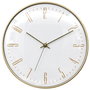 Home Deco Factory Reloj Silencioso Luce d.30 cm con Detalles Dorados para Pared