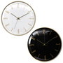 Home Deco Factory Reloj Silencioso Luce d.30 cm con Detalles Dorados para Pared