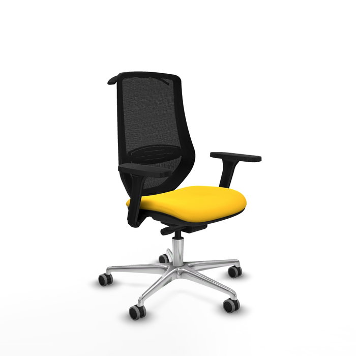 PIQUERAS Y CRESPO Silla de oficina Mardos con mecanismo Sincro/Traslack, Amarillo y Negro PIQUERAS Y CRESPO Silla de oficina Mardos con mecanismo Sincro/Traslack, Amarillo y Negro