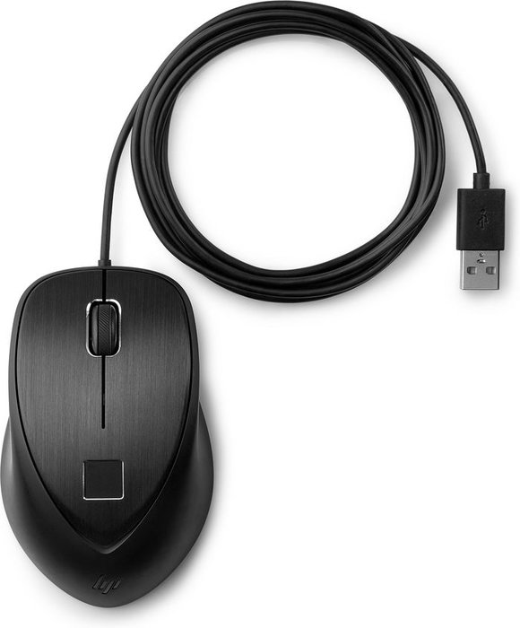 HP Ratón USB con Lector de Huella Digital Negro HP Ratón USB con Lector de Huella Digital Negro