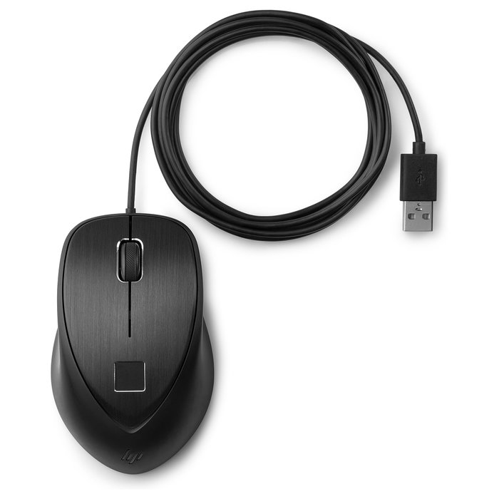 HP Ratón USB con Lector de Huella Digital Negro HP Ratón USB con Lector de Huella Digital Negro