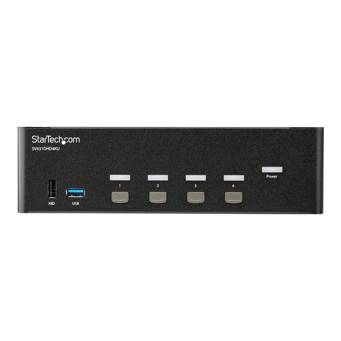 StarTech.com Switch Conmutador KVM de 4 Puertos HDMI 4K de Pantalla Doble