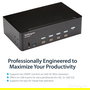 StarTech Switch Conmutador KVM 4 Puertos HDMI 4K 30Hz, KVM Extender HDMI, Montaje en Rack, 3840 x 2160 Pixeles, 4K Ultra HD