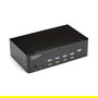 StarTech Switch Conmutador KVM 4 Puertos HDMI 4K 30Hz, KVM Extender HDMI, Montaje en Rack, 3840 x 2160 Pixeles, 4K Ultra HD