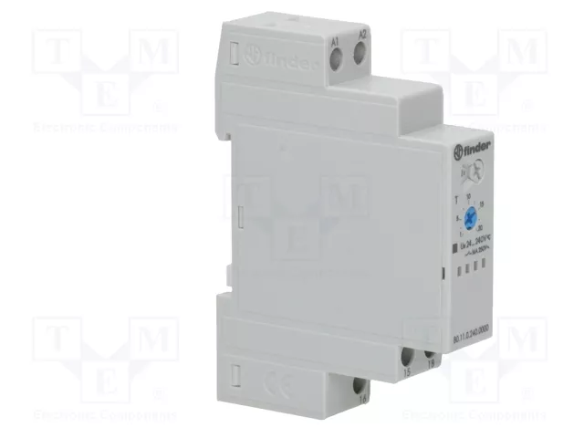 FINDER Relé de tiempo Serie 80 24-240VAC/DC SPDT