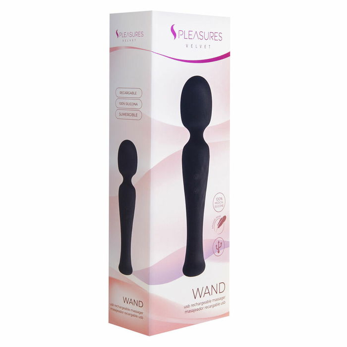 Masajeador S Pleasures Wand Negro Masajeador S Pleasures Wand Negro