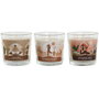 DKD Home Decor Surtido de 3 Velas de Cera de Parafina Yoga, 60 g cada una