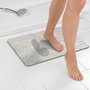 Wenko Alfombra de Baño de Diatomita Antideslizante y Absorbente, Color Granito, 60 x 39 cm, Incluye Papel de Lija