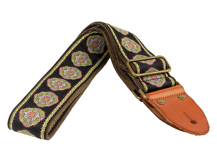 Correa Gaucho Auténtico Deluxe Tradicional para Guitarra 50 mm Hebilla Latón Bk/Gn Correa Gaucho Auténtico Deluxe Tradicional para Guitarra 50 mm Hebilla Latón Bk/Gn
