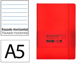 Antartik Antartik Notes Cuaderno Tapa Blanda A5 Hojas Rayas Rojo 80 Hojas 80 Gr Fsc