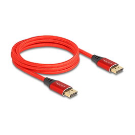 DeLOCK Cable DisplayPort 16K 60 Hz 2 m Rojo Metalización