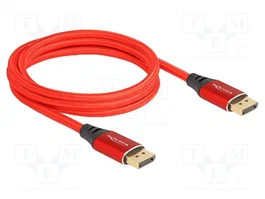 DeLOCK Cable DisplayPort 16K 60 Hz 2 m Rojo Metalización