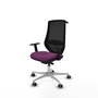 PIQUERAS Y CRESPO Silla de oficina Mardos con mecanismo Sincro/Traslack, Morado y Negro