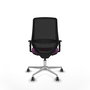 PIQUERAS Y CRESPO Silla de oficina Mardos con mecanismo Sincro/Traslack, Morado y Negro