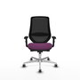 PIQUERAS Y CRESPO Silla de oficina Mardos con mecanismo Sincro/Traslack, Morado y Negro
