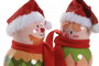 DKD Home Decor Decoración Colgante Navidad Elfo LED PVC Multicolor 8 x 14.5 x 8 cm (6 Unidades)