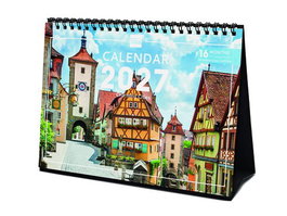 FINOCAM Calendario de Sobremesa 2027 Charming con Imágenes Mensuales