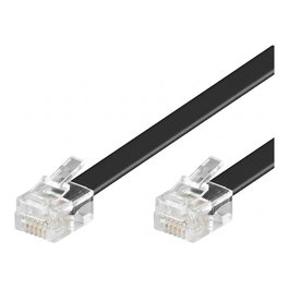 EFB Elektronik Cable telefónico modular 2 x RJ12 (6/6) 1:1, 10 m, Negro
