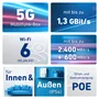 FRITZ! Router Móvil 5G WiFi 6 FRITZ!Box 6860 5G Edition International - Gigabit, VoIP, Base DECT, Domótica, IP55, PoE+ (hasta 1.3 Gbps 5G y 3 Gbps WiFi)