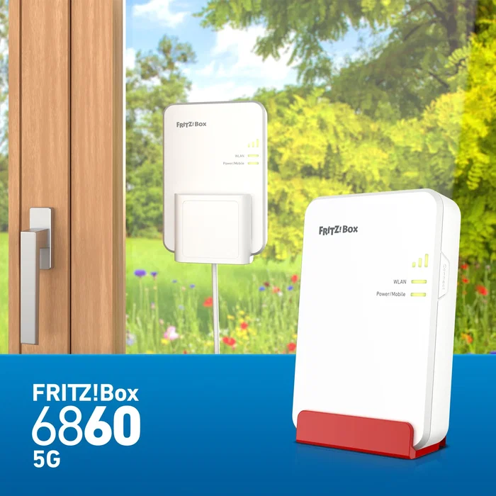 FRITZ! Router Móvil 5G WiFi 6 FRITZ!Box 6860 5G Edition International - Gigabit, VoIP, Base DECT, Domótica, IP55, PoE+ (hasta 1.3 Gbps 5G y 3 Gbps WiFi) FRITZ! Router Móvil 5G WiFi 6 FRITZ!Box 6860 5G Edition International - Gigabit, VoIP, Base DECT, Domótica, IP55, PoE+ (hasta 1.3 Gbps 5G y 3 Gbps WiFi)