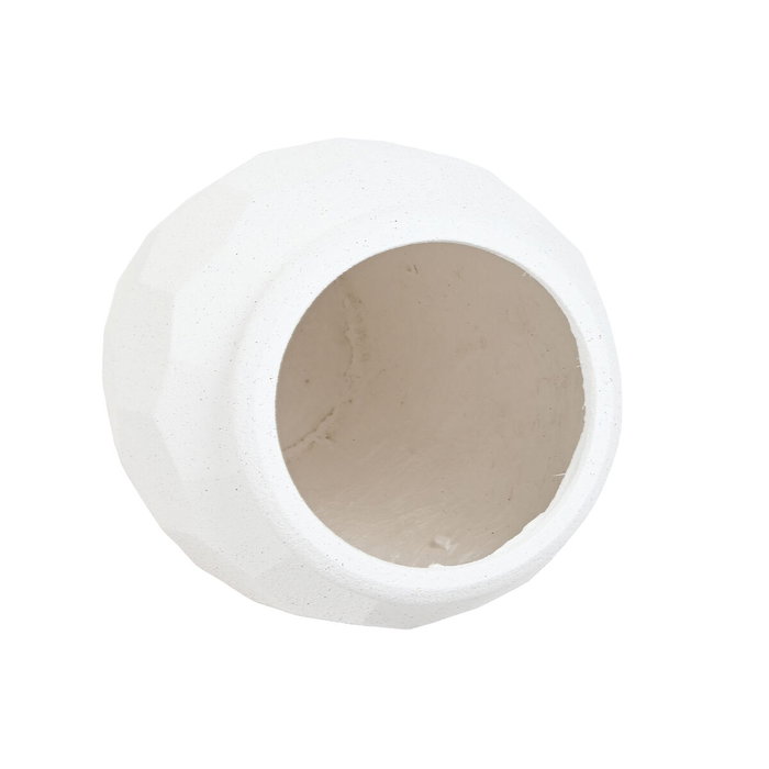 DKD Home Decor Macetero Magnesia 47x47x61 Rugoso Blanco Roto