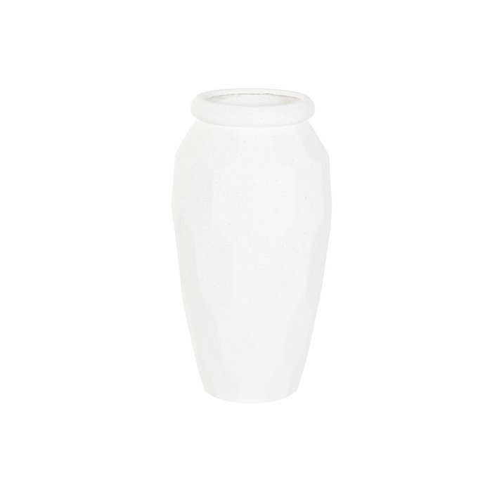 DKD Home Decor Macetero Magnesia 47x47x61 Rugoso Blanco Roto