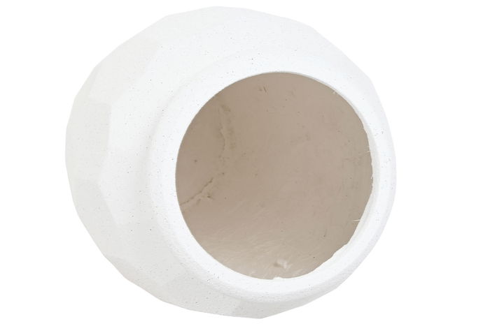 DKD Home Decor Macetero Moderno Blanco Roto Magnesia 47x47x61 cm