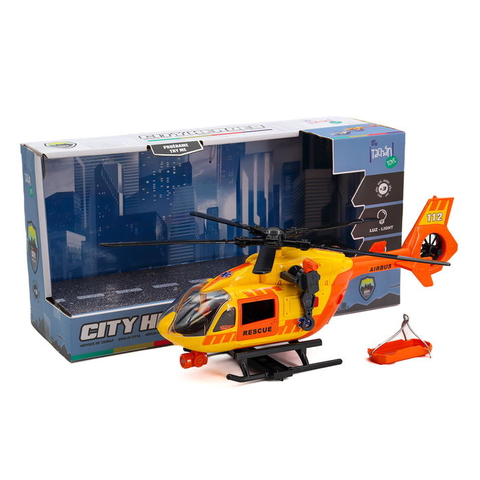 Tachan Helicóptero de Rescate Heroes de Ciudad 1:12 con Luces y Sonidos