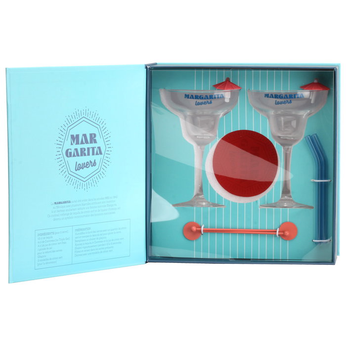 Cook Concept Caja-Libro 10 Piezas Margarita, Colección Dolce Vita, Cristal Máquina - Vidrio
