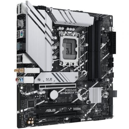 ASUS Placa Base PRIME B760M-A WiFi (LGA 1700, Intel B760, Micro ATX) con Wi-Fi 6, DDR5, PCIe 4.0, 2xM.2, 2.5GbE - Ref. 90MB1EL0-M1EAY0