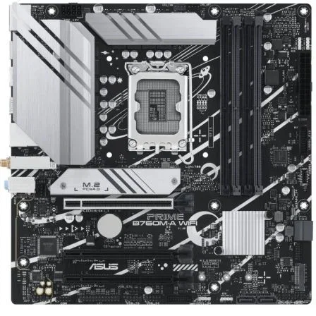 ASUS Placa Base PRIME B760M-A WiFi (LGA 1700, Intel B760, Micro ATX) con Wi-Fi 6, DDR5, PCIe 4.0, 2xM.2, 2.5GbE - Ref. 90MB1EL0-M1EAY0