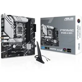 Asus PRIME B760M-A WiFi Placa Base Intel B760 LGA 1700 Micro ATX DDR5 PCIe 4.0 Dual M.2 WiFi 6 2.5GbE ARGB Aura Sync para CPU Intel 12a/13a Gen