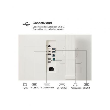 LG Monitor Profesional Ultrapanorámico Curvo 38WR85QC-W 37.5" WQHD+ IPS Blanco LG Monitor Profesional Ultrapanorámico Curvo 38WR85QC-W 37.5" WQHD+ IPS Blanco