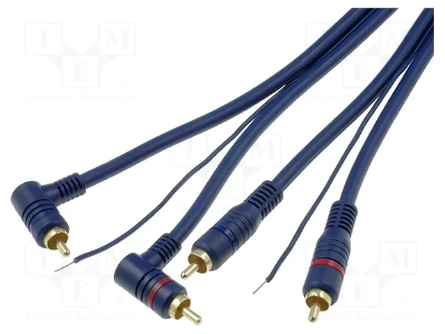 4CARMEDIA Cable RCA x2 con conectores angulares de 5m 4CARMEDIA Cable RCA x2 con conectores angulares de 5m