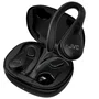 JVC HA-EC25T Auriculares True Wireless Deportivos Bluetooth 5.1 con Gancho, Autonomía 30h, Resistencia Agua IPX5, Control Táctil, Negro