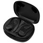 JVC HA-EC25T Auriculares True Wireless Deportivos Bluetooth 5.1 con Gancho, Autonomía 30h, Resistencia Agua IPX5, Control Táctil, Negro