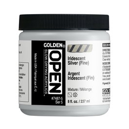 Golden OPEN Colores Acrílicos Plata Iridiscente (Fino) 237ml