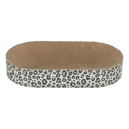Trixie Cama Rascador para Gatos Leopardo TRI4011905838069, de Cartón, 63 * 35 * 10 cm, Estampado Crema