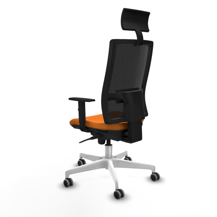 PIQUERAS Y CRESPO Silla de oficina Horna Naranja y Negro con Mecanismo Sincro
