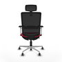 PIQUERAS Y CRESPO Silla de oficina Haches con mecanismo Sincro/Traslack Rojo/Negro