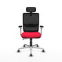 PIQUERAS Y CRESPO Silla de oficina Haches con mecanismo Sincro/Traslack Rojo/Negro