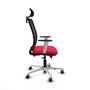 PIQUERAS Y CRESPO Silla de oficina Haches con mecanismo Sincro/Traslack Rojo/Negro