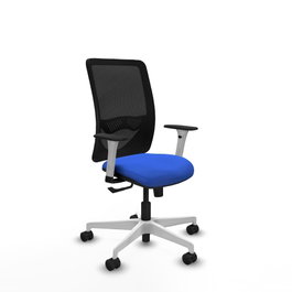 PIQUERAS Y CRESPO Silla de oficina Zulema con mecanismo Sincro, Azul y Negro