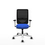 PIQUERAS Y CRESPO Silla de oficina Zulema con mecanismo Sincro, Azul y Negro
