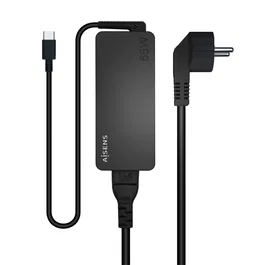 Aisens Cargador 65W USB-C PD3.0 Negro con Cable 1.8m ASCH-1PD65D-BK