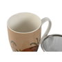 DKD Home Decor Set de 2 Tazas de Infusiones de Porcelana CALIMA 2023, Surtido de Colores, 380 ml