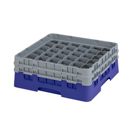 CAMBRO Cesta de lavado 36 comp. 2 alturas Azul marino