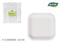 Algon Set 12 Platos Cuadrados para Soja 26 cm (36 Unidades)
